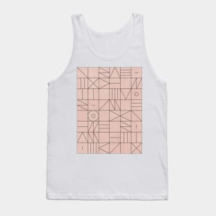 My Favorite Geometric Patterns No.2 - Pale Pink Tank Top